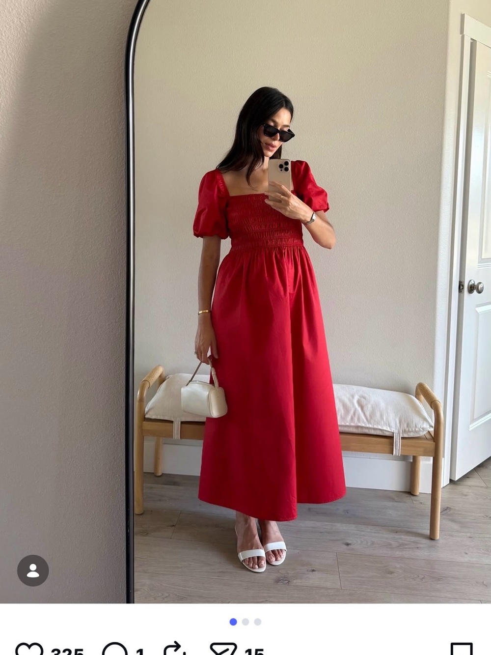 Hill House Julia Dress Carmine Red NWT